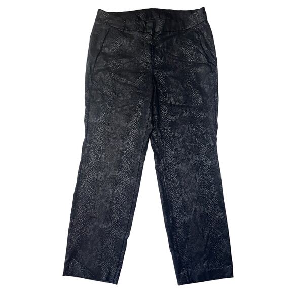 Lane Bryant Pants Womens Plus Size 16 Black Python Snake Print Ankle Stretch - Picture 1 of 8